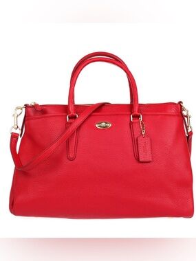 Coach Women's Red Leather Handbag - COACH